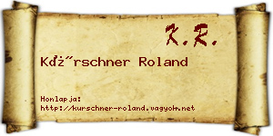 Kürschner Roland névjegykártya